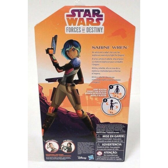 Star Wars Forces of Destiny Sabine Wren 11 Inch Adventure Figure Sealed - Picture 4 of 5